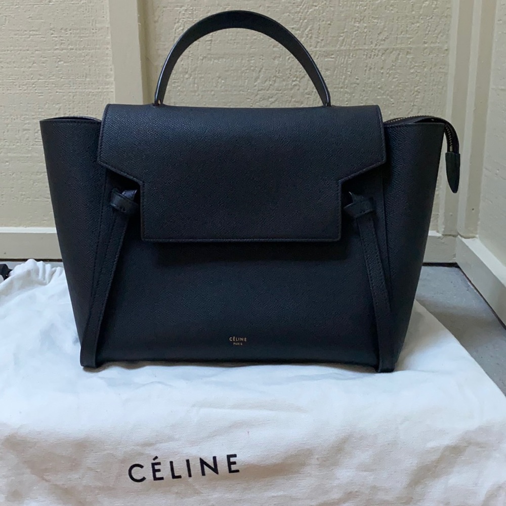 Celine small black belt bag